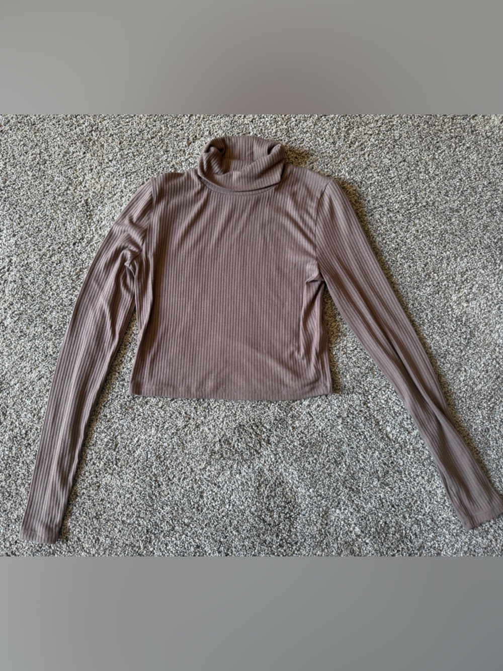 Madewell Sz Medium Ribbed Supercropped Turtleneck Academia Preppy Cottagecore